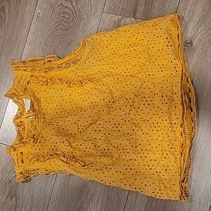 Maeve Anthropologie Mustard Top